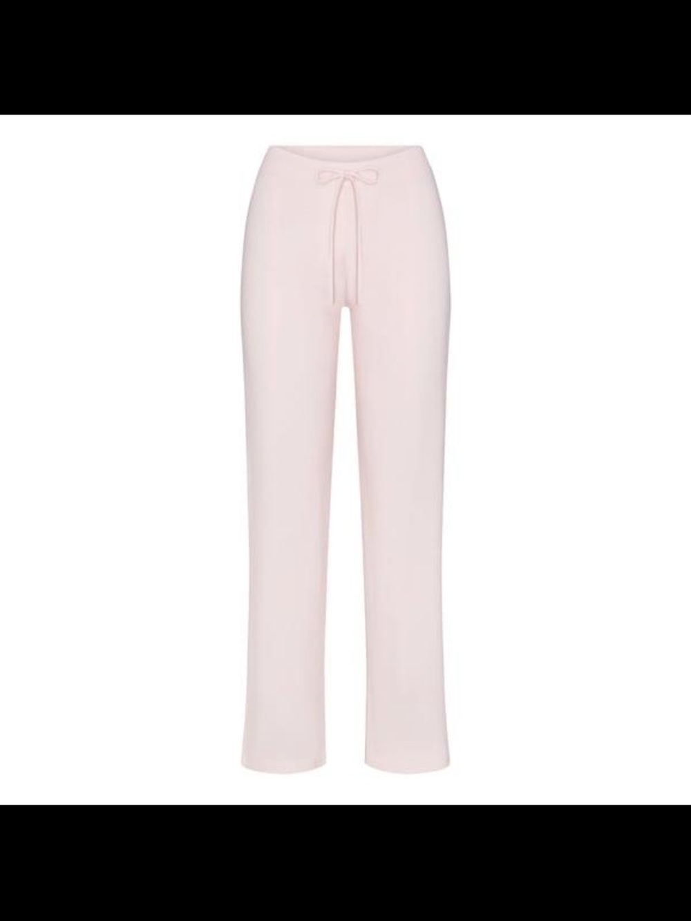SKIMS Cotton Jersey Straight Leg Pants in Barely Pink